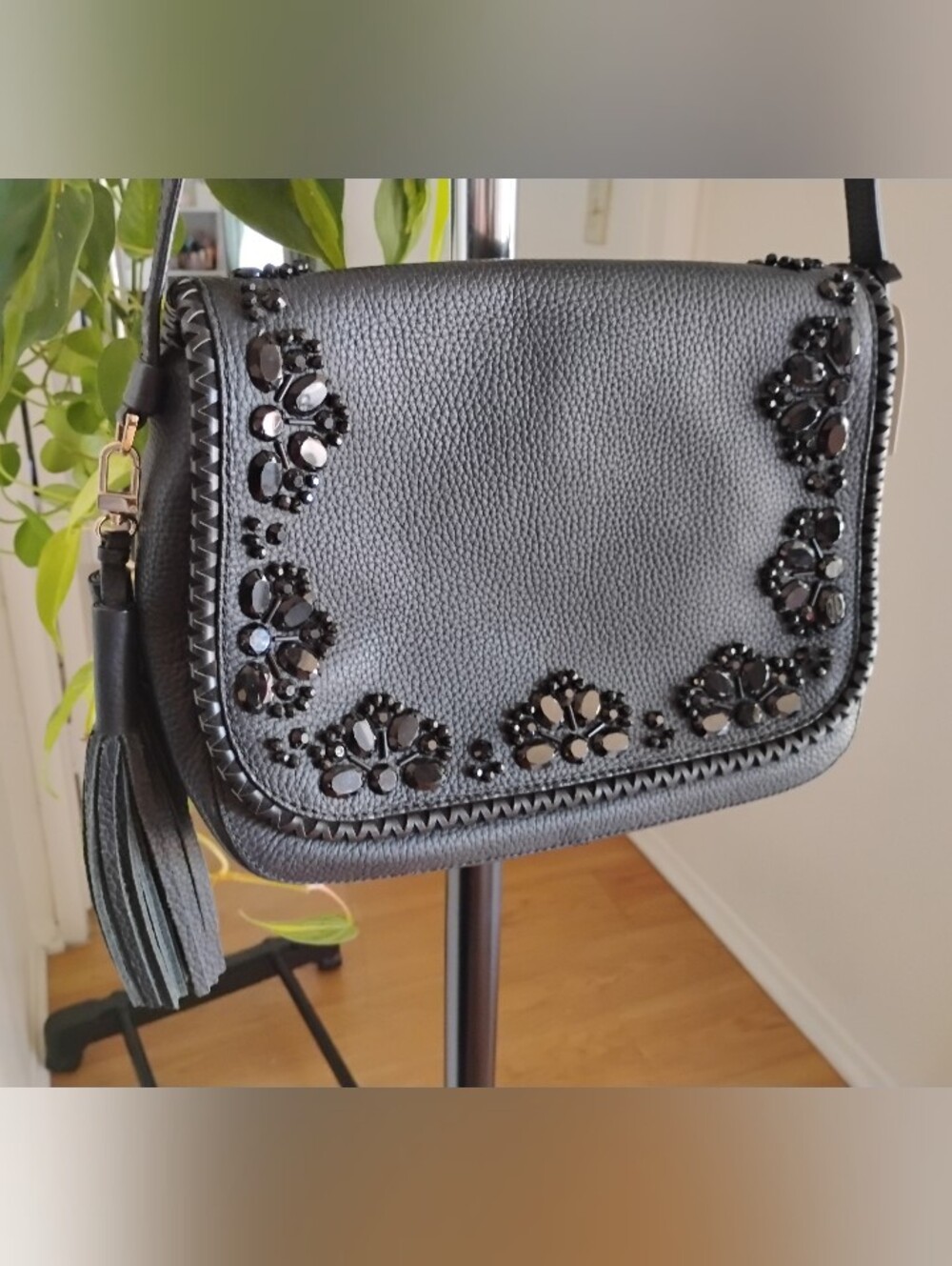 Kate Spade Anderson Way Lietta Saddle Crossbody Bag, Black Leather